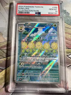 PSA 10 Sunflora 169/167 Pokemon TCG Twilight Masquerade English Graded Card - Image 1