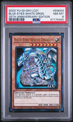 YuGiOh Blue-Eyes White Dragon LC01-EN004 Ultra Rare (PSA 8) - Image 1