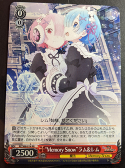 Weiss Schwarz Re:Zero Memory Snow RR Ram & Rem RZ/S68-014 RR - Image 1