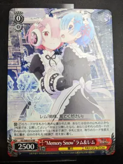 Weiss Schwarz Re:Zero Memory Snow RR Ram & Rem RZ/S68-014 RR - Image 2