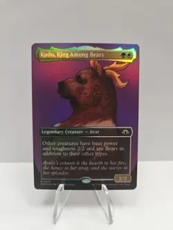 Kudo, King Among Bears (Borderless) 0376 Modern Horizons 3 Foil Magic MTG - Image 1