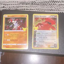 Pokemon TCG Holo Groudon & Team Magma's Groudon Celebrations EX Lot of 2 Cards - Image 1