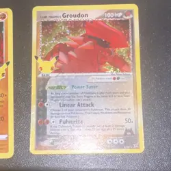 Pokemon TCG Holo Groudon & Team Magma's Groudon Celebrations EX Lot of 2 Cards - Image 2