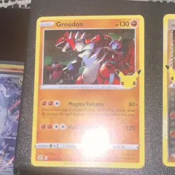 Pokemon TCG Holo Groudon & Team Magma's Groudon Celebrations EX Lot of 2 Cards - Image 3