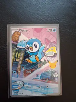 Piplup Holo Card pokemon 30 Yrs Of First Partner Pokemon. Pack For Display Only - Image 1