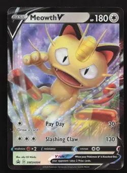 Meowth V Holo Promo SWSH: Sword & Shield Promo Cards SWSH004 NM - Image 1