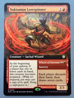 Naktamun Lorespinner (Extended Art) - NM - Secrets of Strixhaven SOC #81 Rare - Image 1