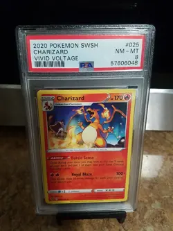 2020 Pokemon Swsh Charizard Vivid Voltage Psa 8 - Image 1