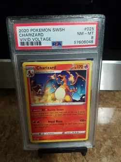 2020 Pokemon Swsh Charizard Vivid Voltage Psa 8 - Image 2