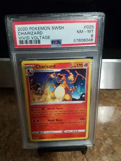 2020 Pokemon Swsh Charizard Vivid Voltage Psa 8 - Image 3