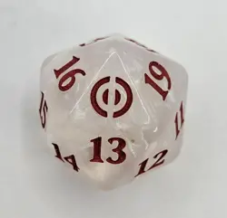 MTG - Spindown Phyrexia All Will Be One D20 Life Counter Red & White Over sized - Image 1