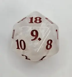 MTG - Spindown Phyrexia All Will Be One D20 Life Counter Red & White Over sized - Image 3