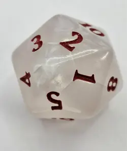 MTG - Spindown Phyrexia All Will Be One D20 Life Counter Red & White Over sized - Image 4