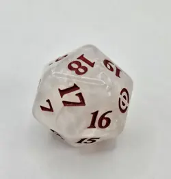 MTG - Spindown Phyrexia All Will Be One D20 Life Counter Red & White Over sized - Image 5