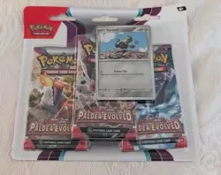 Pokemon TCG Paldea Evolved 3-Pack Blister Sealed Varoom - Image 1