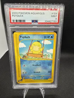 2003 POKEMON AQUAPOLIS #104 PSYDUCK PSA 9 - Image 1