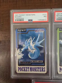 Lot of 1997 Pocket Monsters Carddass PSA NM EX Vintage Mr Mime Hitmonchan - Image 2