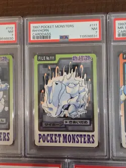 Lot of 1997 Pocket Monsters Carddass PSA NM EX Vintage Mr Mime Hitmonchan - Image 4