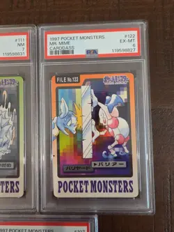 Lot of 1997 Pocket Monsters Carddass PSA NM EX Vintage Mr Mime Hitmonchan - Image 5