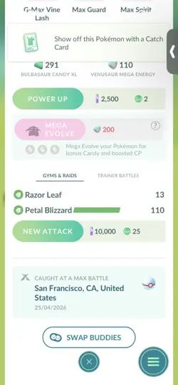 Pokemon Go Shiny Venusaur( Gigantamax ) - Image 2