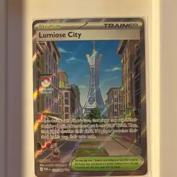 Nintendo Lumiose City 111/088 POR Trainer-Stadium Rare Holo Pokemon TCG - Image 1