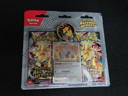 Pokemon TCG Mega Evolution Ascended Heroes 2-Pack Booster Komala Promo & Coin - Image 1
