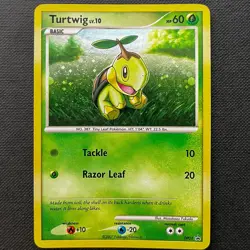 Turtwig | DP01 Promo Black Star | Holo SWIRL Rare !! | Pokemon TCG LP - Image 1