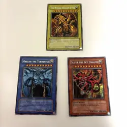 2003 Slifer Obelisk Ra Secret Rare GBI-001 GB Promo God YuGiOh English Vintage - Image 1