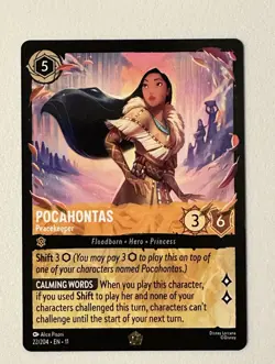 Pocahontas Peacekeeper EN-11 22/204 Regular Card Disney Lorcana TCG English - Image 1