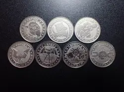 Pokemon Card Meiji Promo Battle Coin x7 Golbat Magneton etc #6251 - Image 1