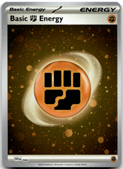 Fighting HD Energy Swirl Reverse Holo 151 MEWen Pokemon Card NM - Image 1