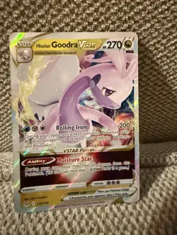 Pokemon TCG Hisuian Goodra VSTAR Holo Rare Card Lost Origin 136/196 - Image 1