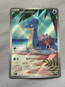 Pokemon TCG Misty's Lapras Holo Card 194/182 Sv10: Destined Rivals - Image 1