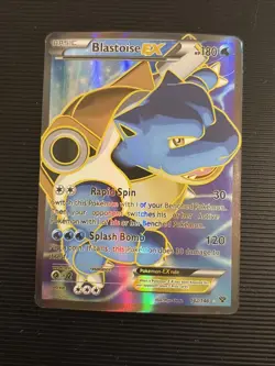 Pokemon TCG Blastoise EX Full Art Ultra Rare XY Holo Card 142/146 English - Image 1