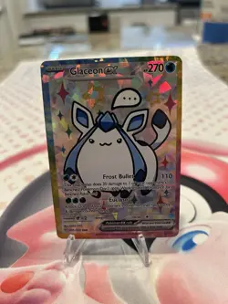 Glaceon Sparkle Cute Fan Art Card - Image 1