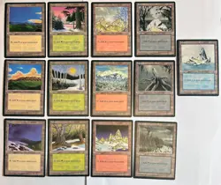 MTG ICE AGE Basic Land Plains Swamp Forest Mountain Island Magic The Gathering - Image 1