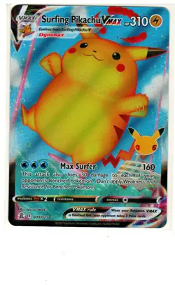 Pokemon Surfing Pikachu VMAX 25th Anniversary Celebrations 009/025 Full Art - Image 1