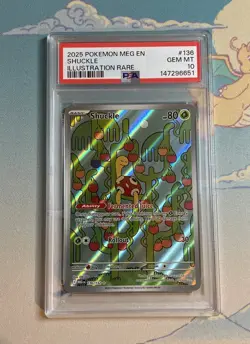 Pokemon SHUCKLE 136/132 Mega Evolution Illustration Rare PSA 10 🐢 - Image 1