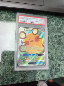 Pokemon Dedenne GX Full Art Promo 195a/214 - PSA 10 Gem Mint - Image 1