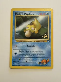 Misty's Psyduck 54/132 W Stamped Promo Pokemon TCG Gym Heroes WOTC LP+ - Image 1