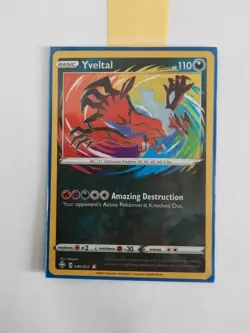 Pokemon Yveltal 046/072 Shining Fates Amazing Rare Near Mint EN + Toploader - Image 2