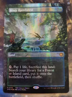 Misty Rainforest Borderless Dragonscale Foil MTG Special Guests - Image 1