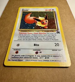 Pokemon Eevee Holo Promo Wotc 11/53 Basic Vintage Wizards English 2000 LP - Image 4