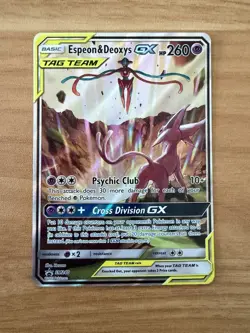 Espeon & Deoxys GX SM240 Pokemon Sun & Moon Promo Ultra Rare - Image 1