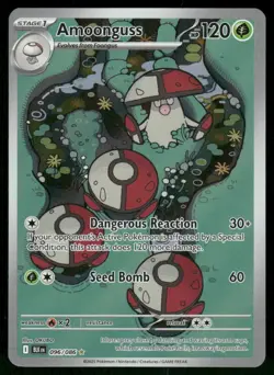 2025 Amoonguss 096/086 Illustration Rare Holo NM Pokemon SV: Black Bolt - Image 1