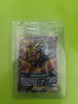 Pokemon Moltres Zapdos Articuno GX SM210 StainedGlass Promo Sealed - Image 1