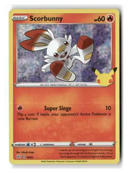 Scorbunny 016/025 Promo McDonald's 25th Anniversary Promos Pokemon Near Mint - Image 1