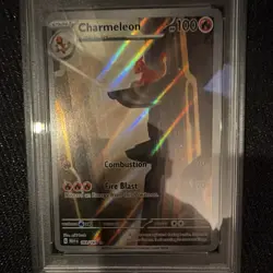 Pokemon TCG Charmeleon Illustration Rare Holo 169/165 Scarlet & Violet 151 PSA 8 - Image 4