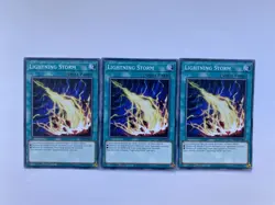 3x Lightning Storm L26D-ENS20 (Common) 1st Ed- NM - Yu-Gi-Oh! - Image 1