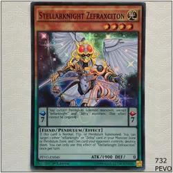 Stellarknight Zefraxciton - PEVO-EN045 - Super Rare 1st Edition Yugioh - Image 1
